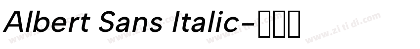 Albert Sans Italic字体转换